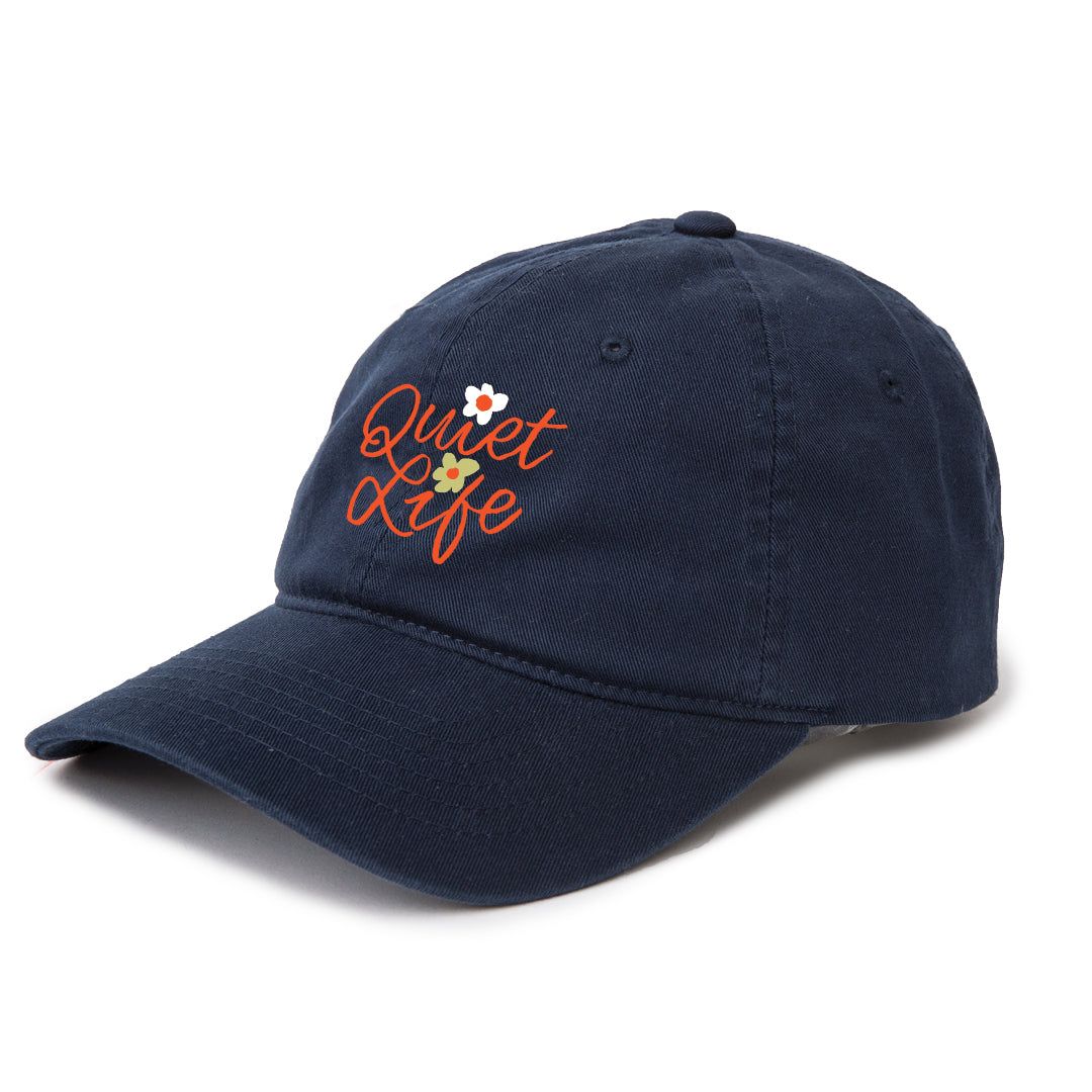 QL-Floral Script Dad Hat