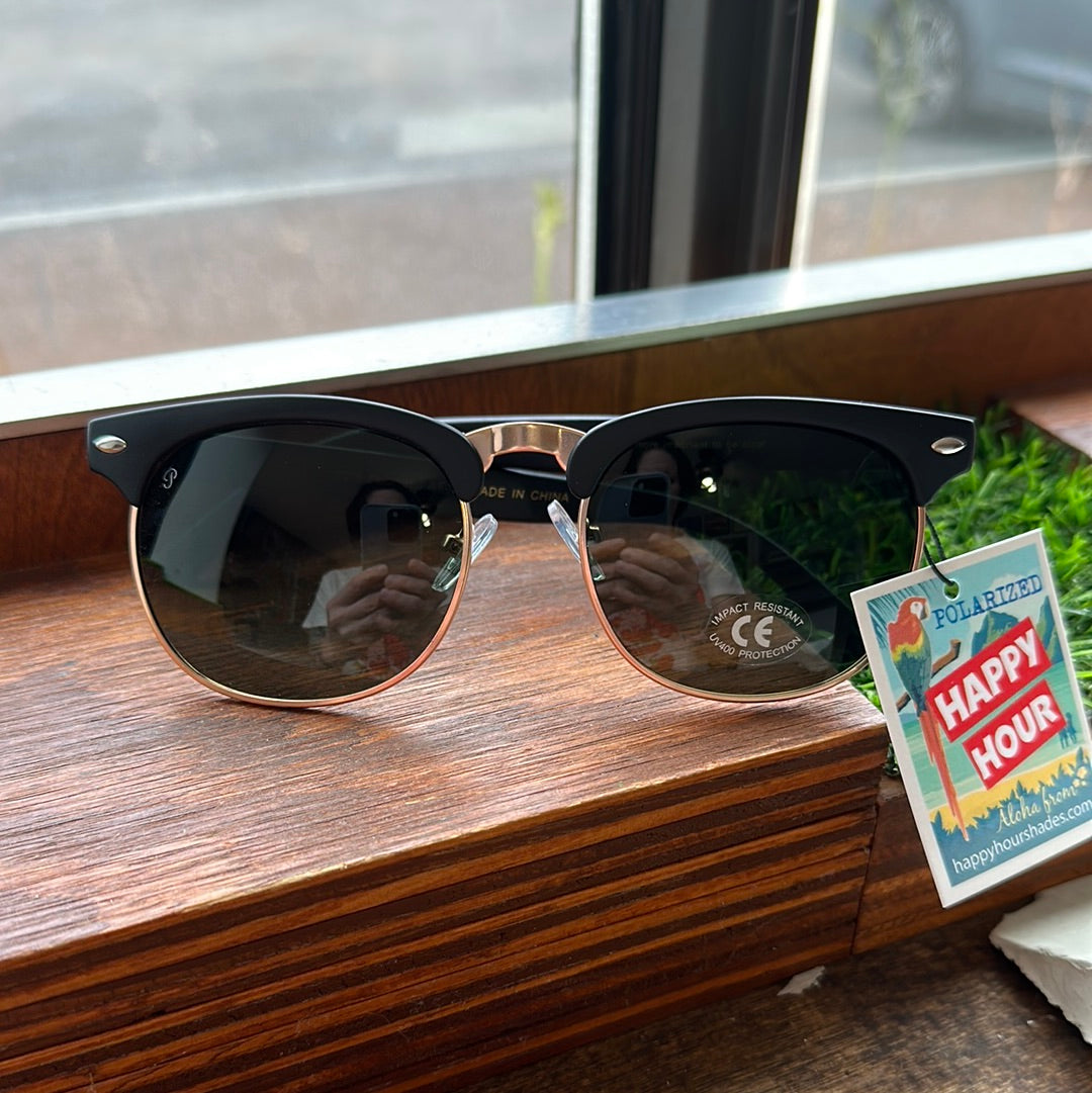 Happy Hour G2 Matte Black Polarized Sunglasses