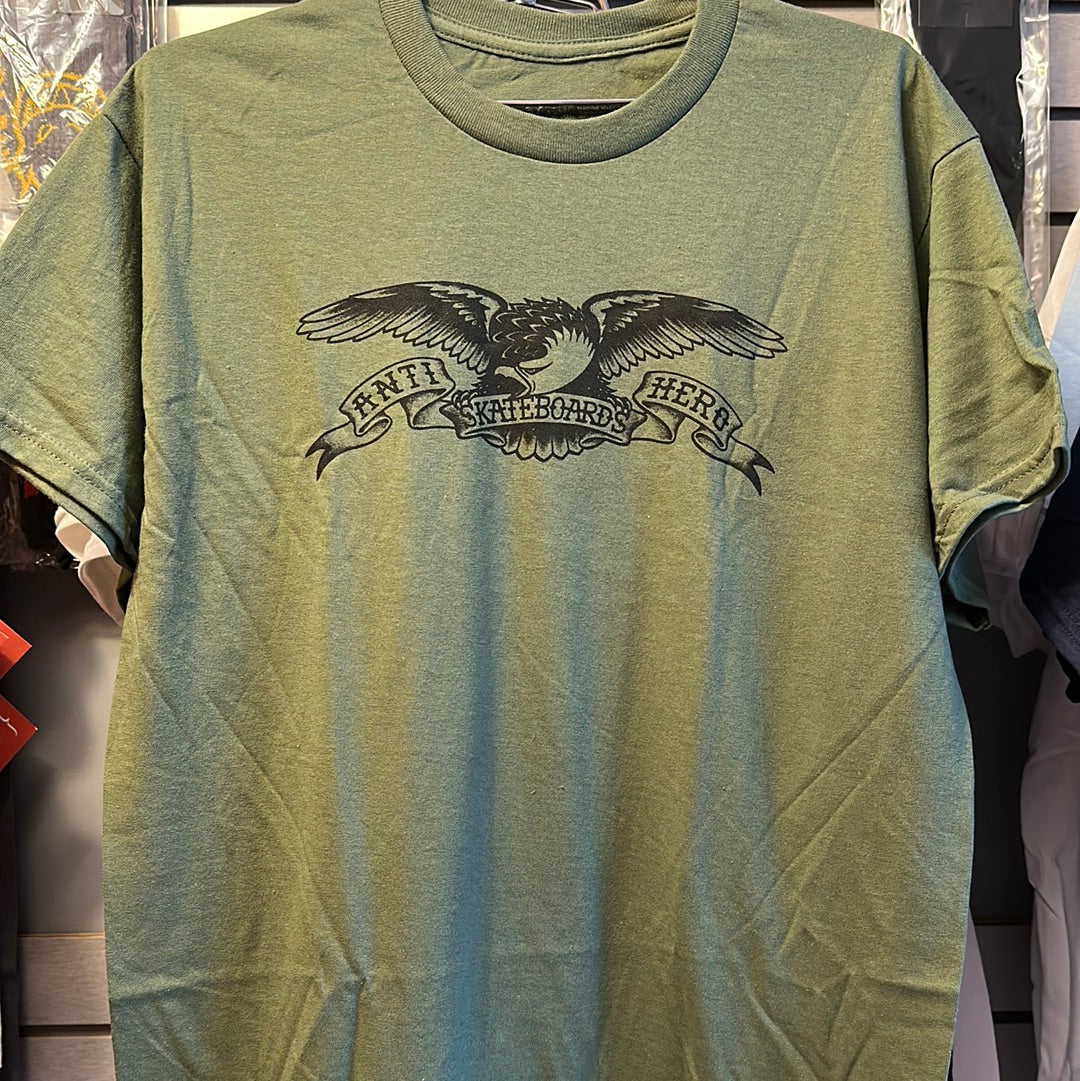 Anti-Hero Basic Eagle-Military Green/Black-short sleeve