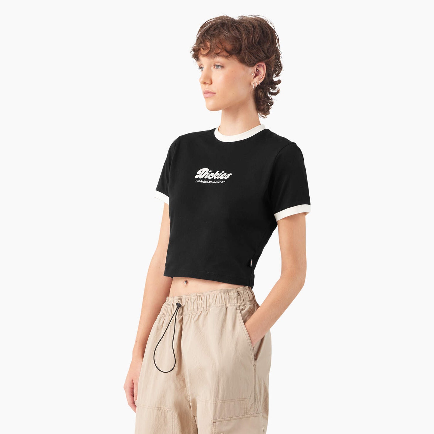 DICKIES WOMENS LEWISTOWN RINGER S/S TEE