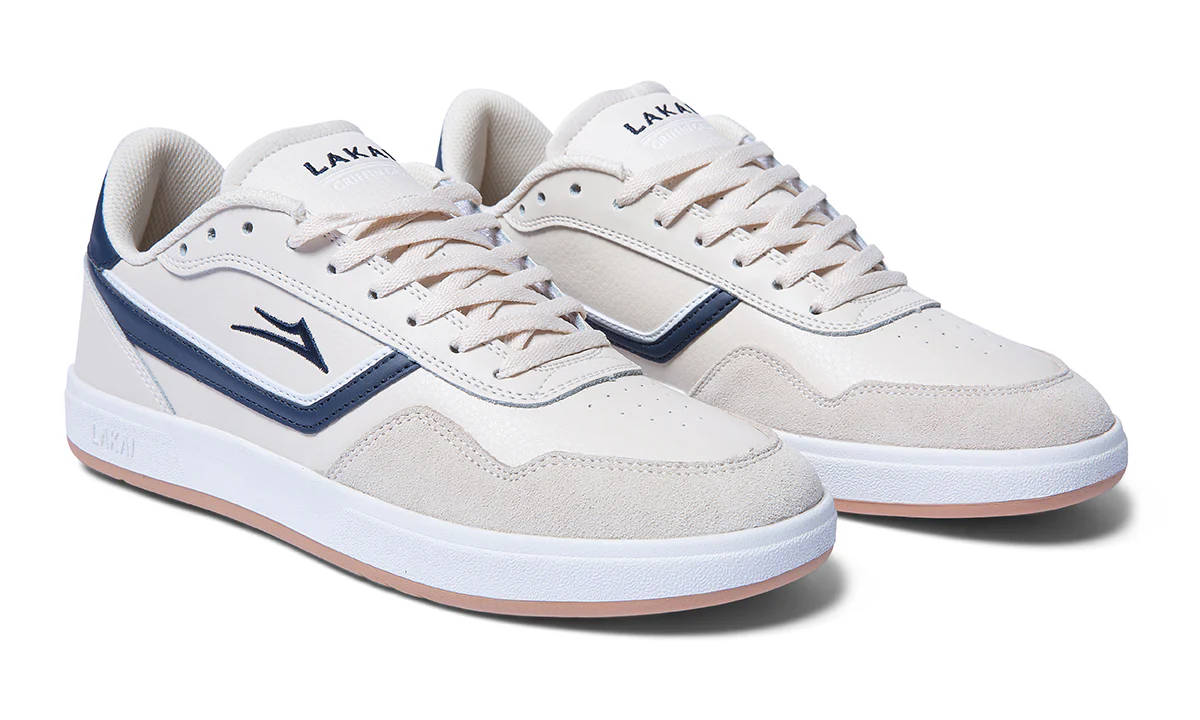 LAKAI TERRACE CREAM/NAVY SUEDE