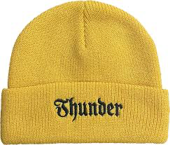 Thunder Script Cuff Beanie Gold/Black