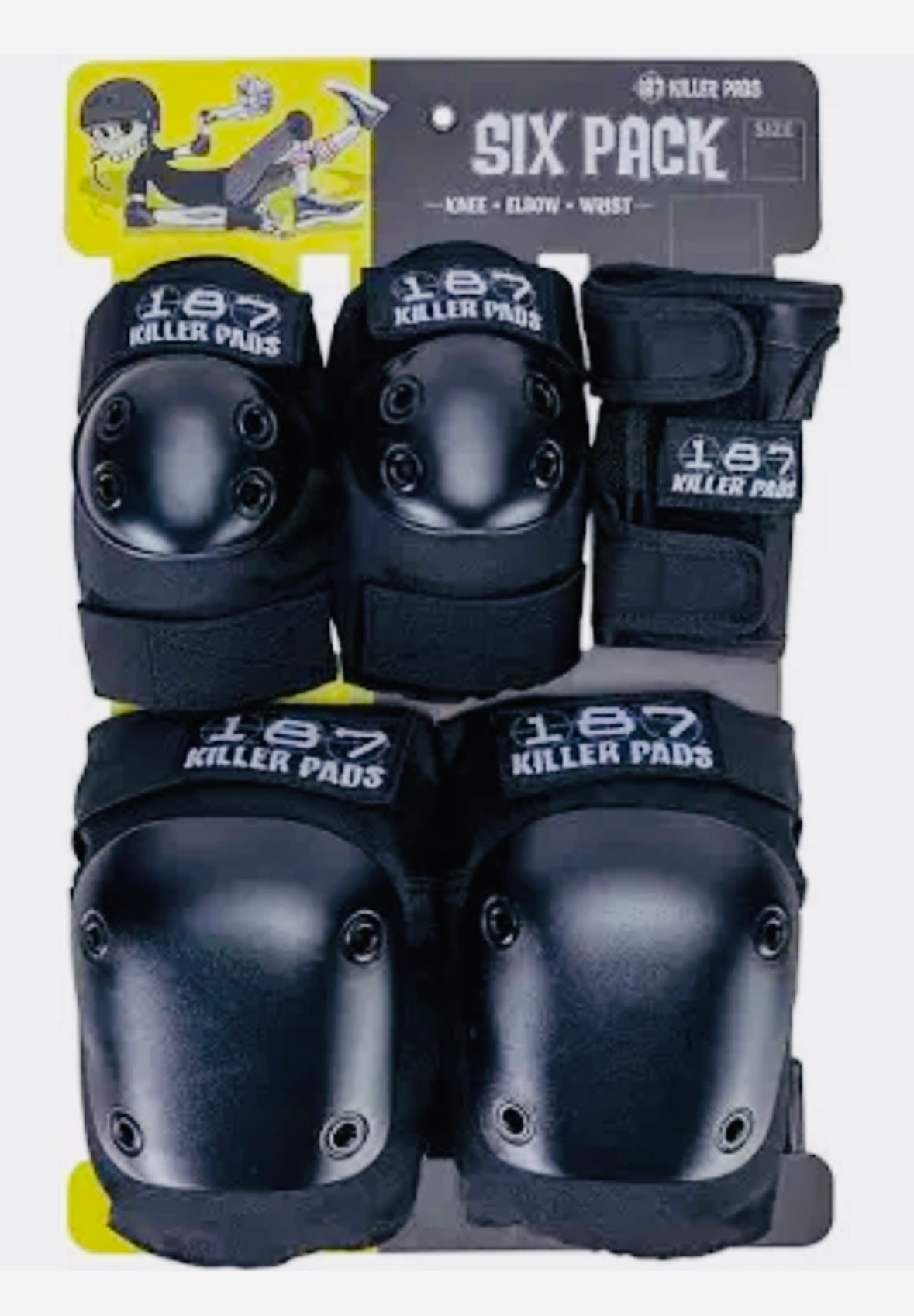 187 Killer Pads 6 pk Black