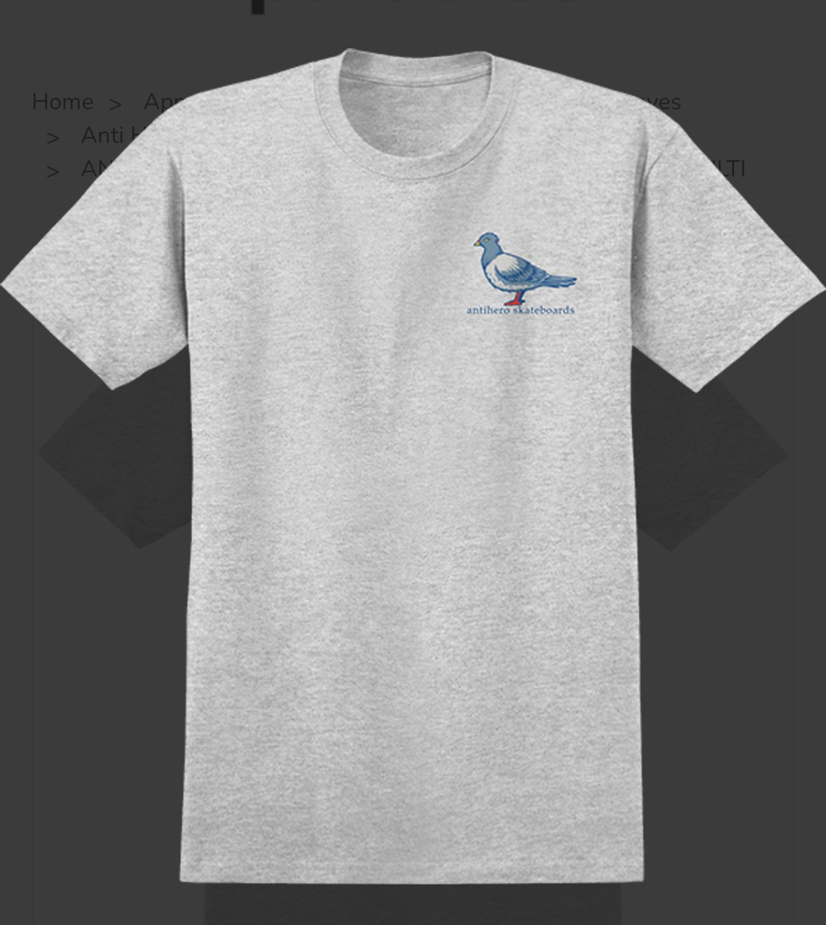 AH-Lil Pigeon-Grey-short sleeve