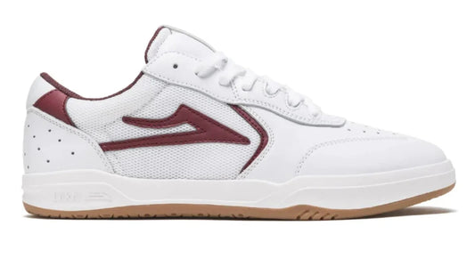 LAKAI ATLANTIC WHITE/BURGANDY