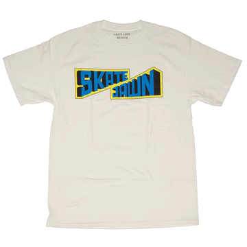 SKATE JAWN BLOCK LETTER TEE WHITE