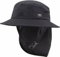 O&E MENS INDO STIFF PEAK SURF HAT L/24.02" BLK