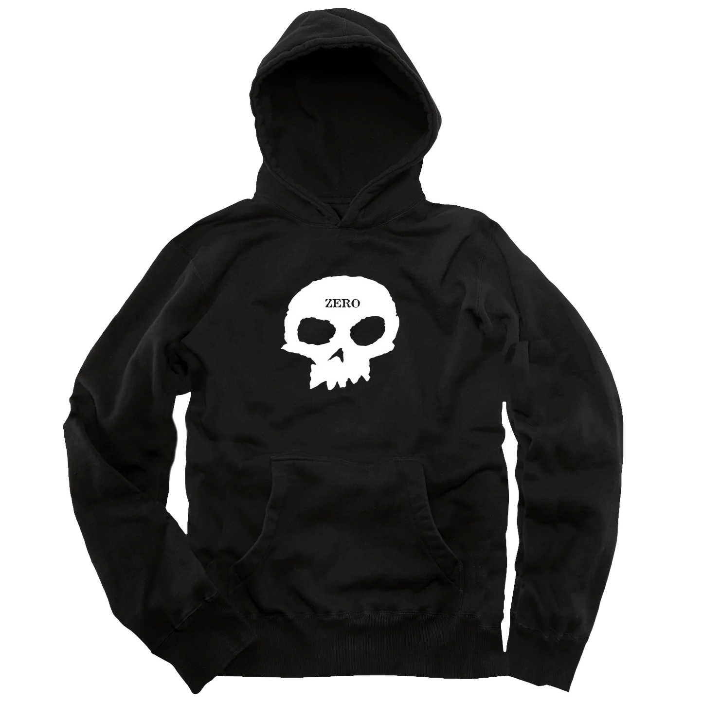 Zero-Single Skull-Hooded Sweatshirt-Black