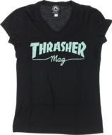 Thrasher Mag Logo Girls V-Neck