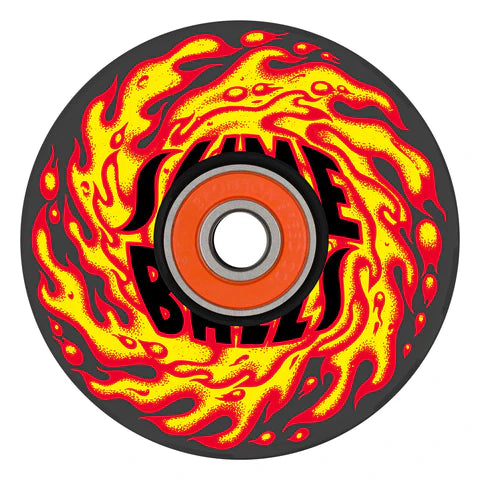 Slime Balls Wheels 66mm 78a Flame Light Ups OG Black