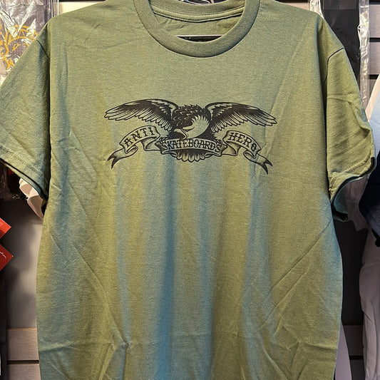 Anti-Hero Basic Eagle-Military Green/Black-short sleeve
