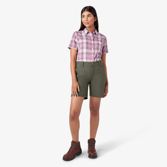DICKIES WOMENS 7" CARPENTER DUCK SHORT