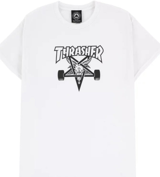 Thrasher-SK8 Goat-White-short sleeve