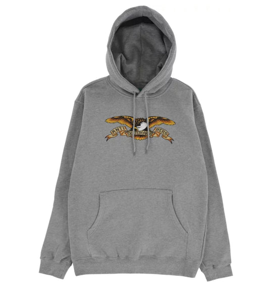 Anti-Hero Eagle-Heather Grey-Hooded Sweatshirt