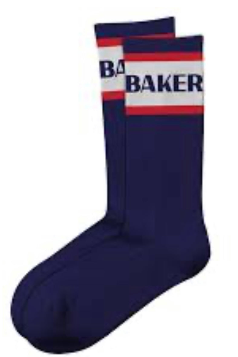 Baker Red Stripe Sock-Navy