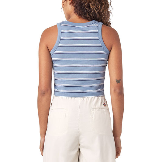 DICKIES WOMENS TANK CLOUD NAVY STRIPE