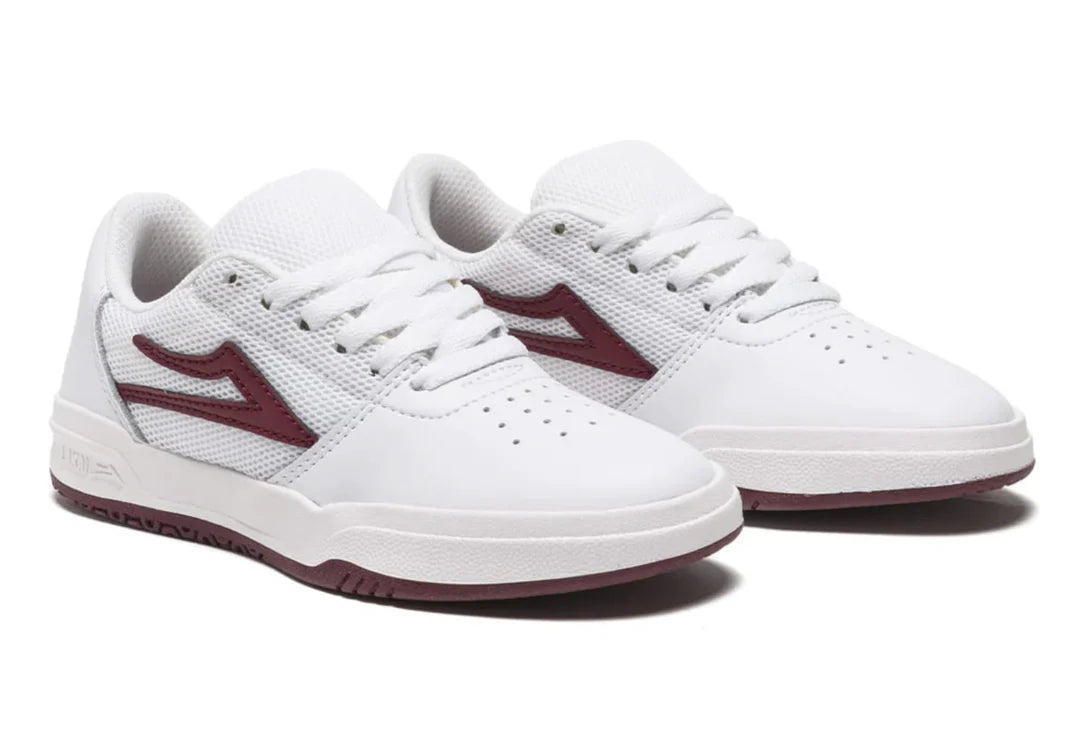 LAKAI ATLANTIC WHITE/BURGANDY
