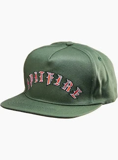 SPITFIRE OLD E ARCH HAT-OLIVE/RED
