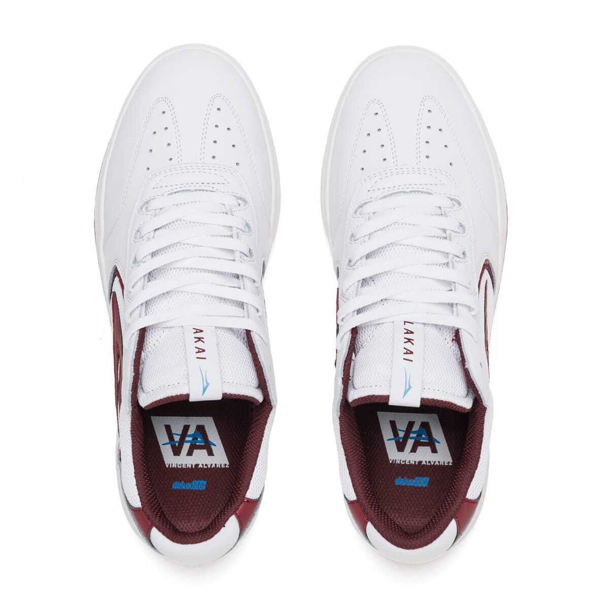 LAKAI ATLANTIC WHITE/BURGANDY