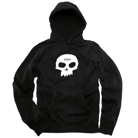 Zero-Single Skull-Hooded Sweatshirt-Black